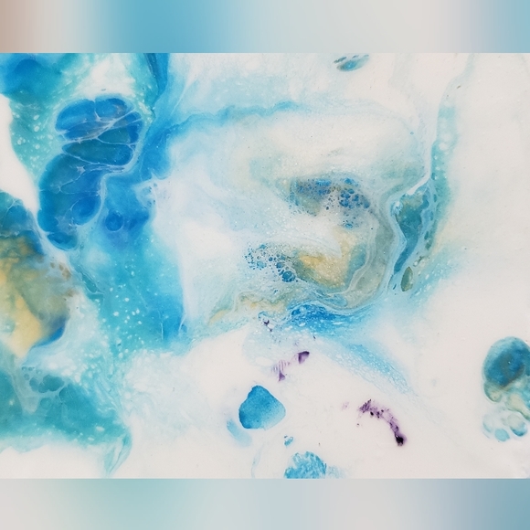 4.25" Original Acrylic Pour Coasters set of 4 - Picture 2 of 5